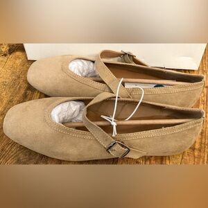 Women’s Elena Mary Jane Flats with Memory Foam Insole – a New Day™ Taupe Size 9